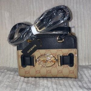Bebe Black and Tan Mini Bag NWT